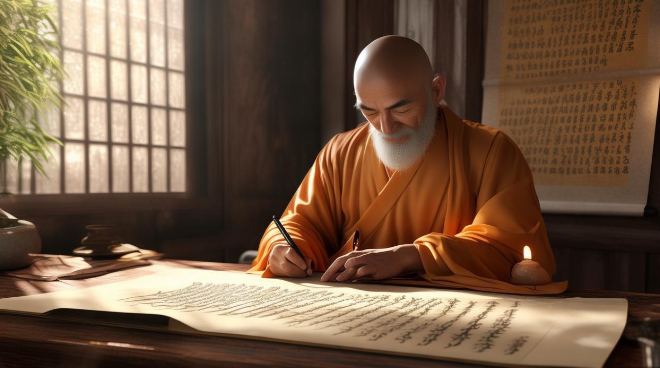 心澄法师写字