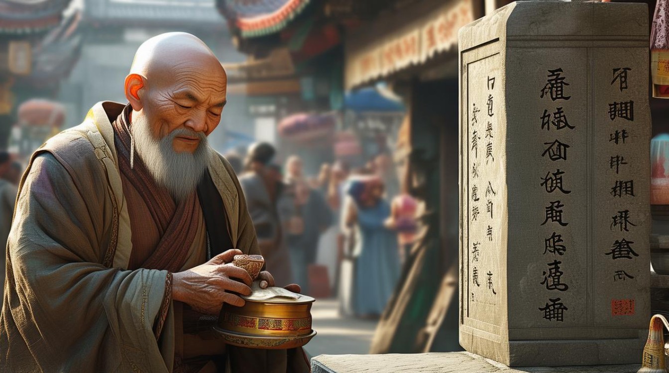 印光法师乞食
