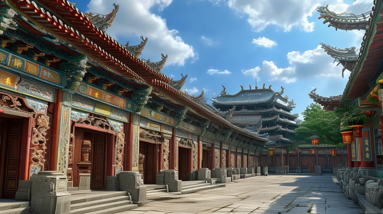 洪洞县寺庙外景