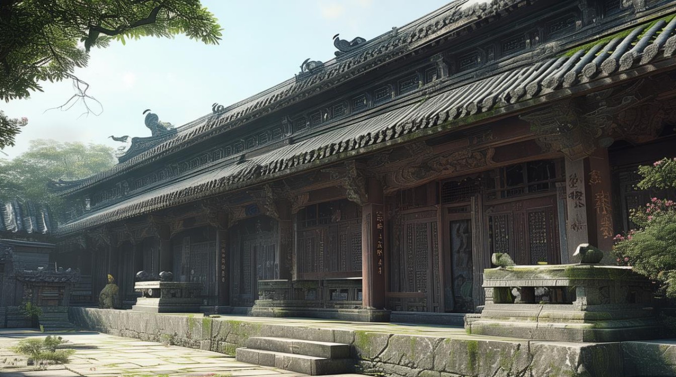 洪洞县寺庙外景