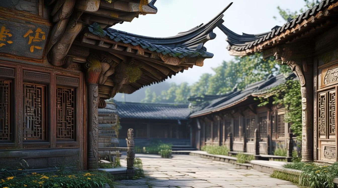洪洞县寺庙外景