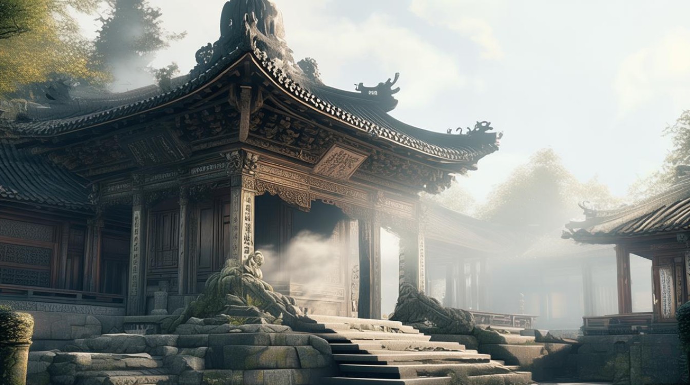 寺庙无门云来