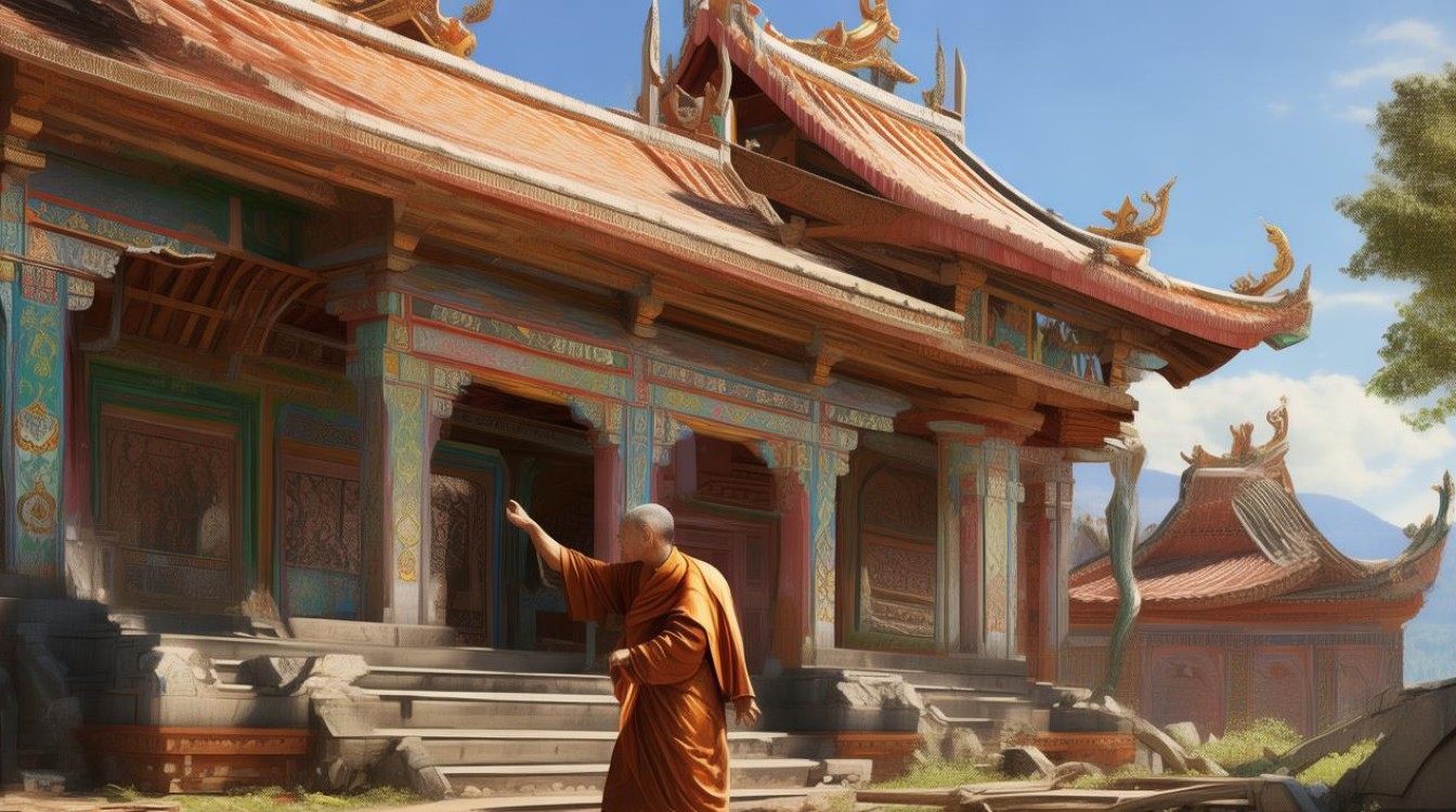 居士扶持在建新寺庙