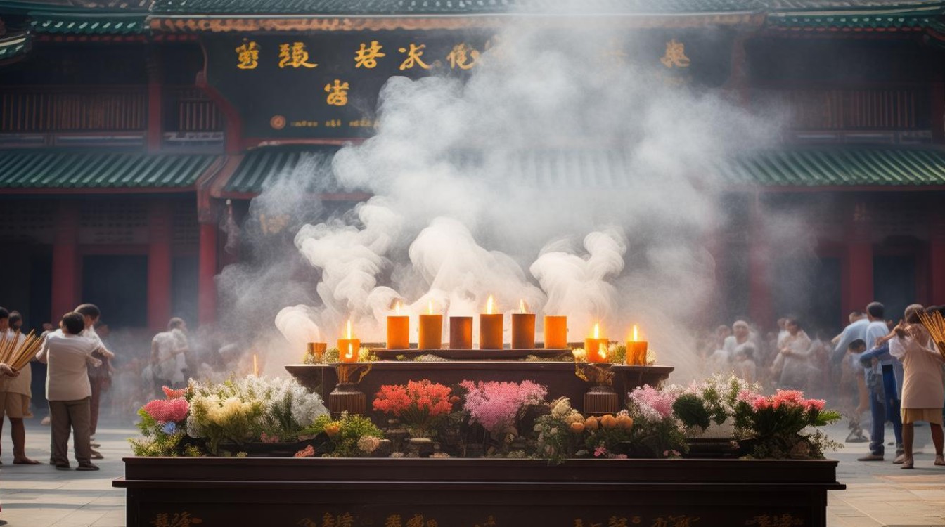如何描写寺庙的香火