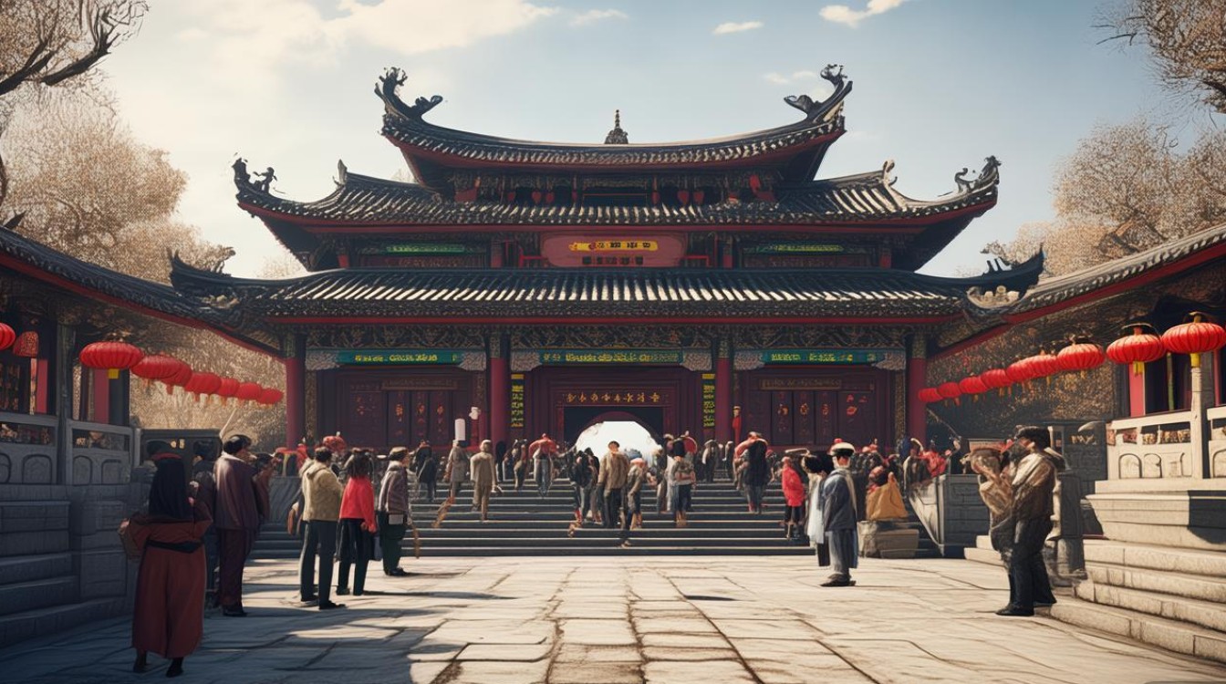 清明节到寺庙