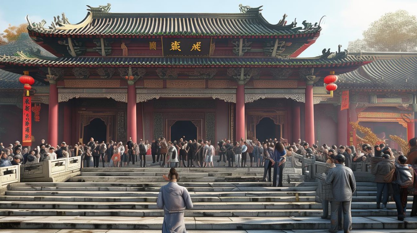 清明节到寺庙