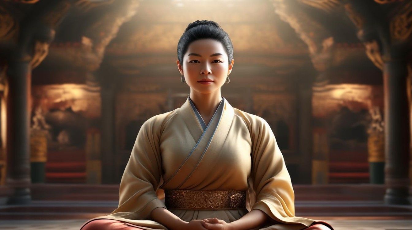 佛教老婆打坐