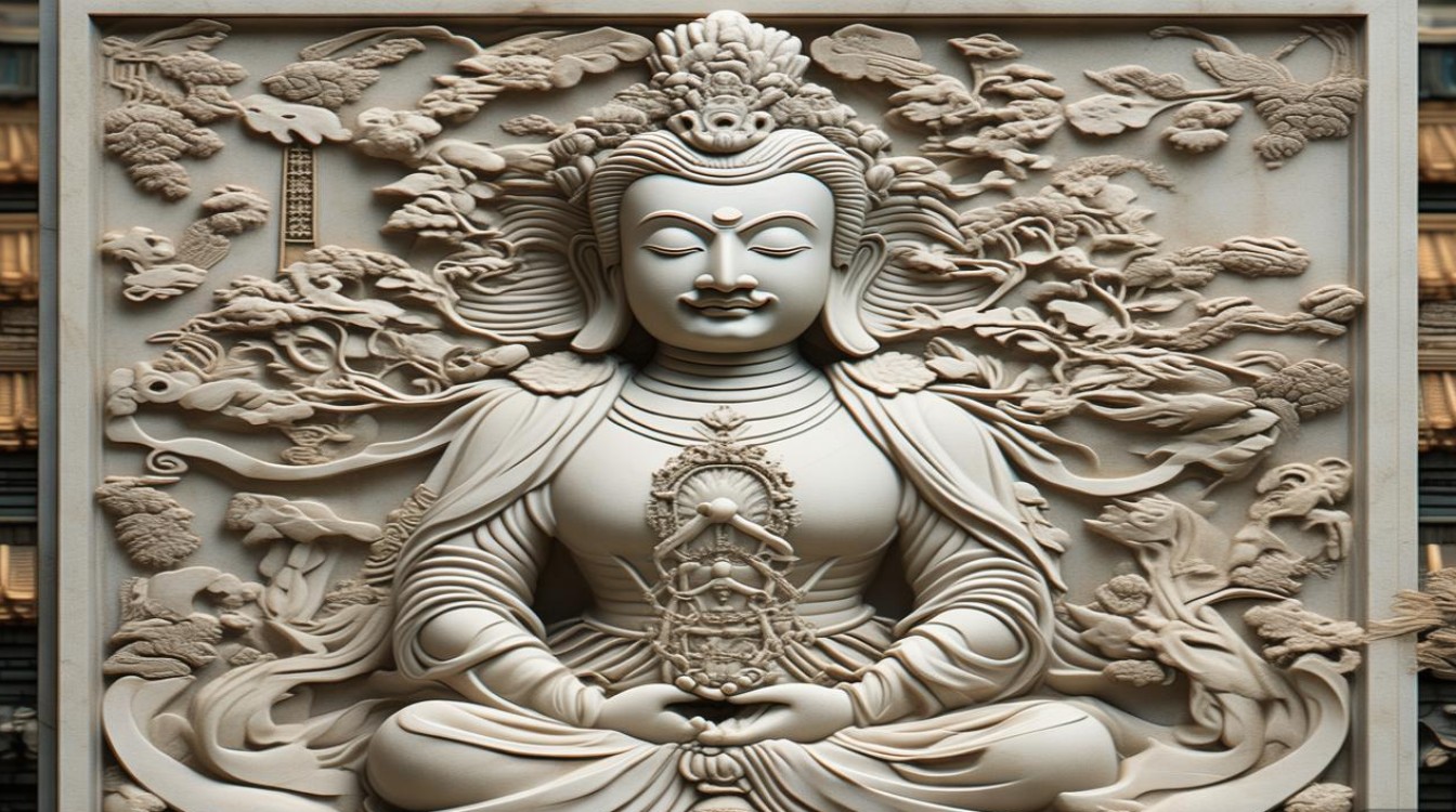 文殊菩萨说法浮雕