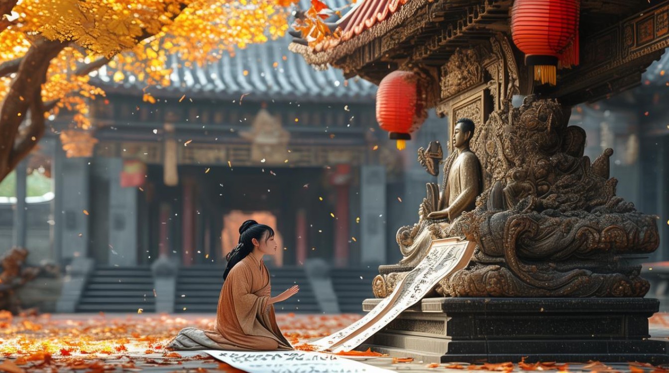 秋天寺庙拜佛优美诗句