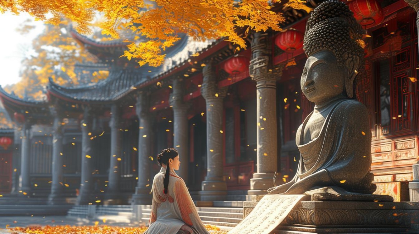 秋天寺庙拜佛优美诗句
