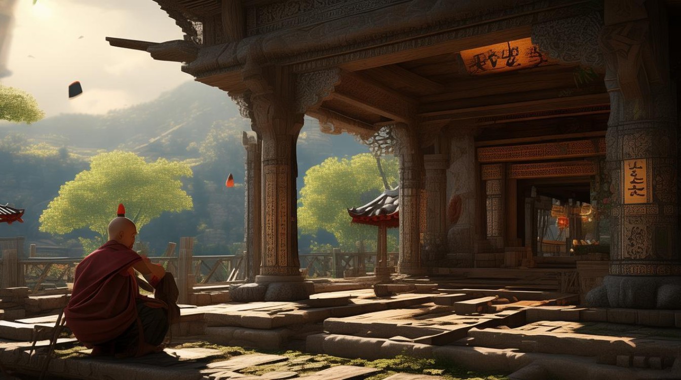 寂静法师修建寺庙