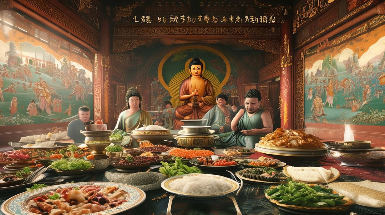 佛菩萨供斋饭