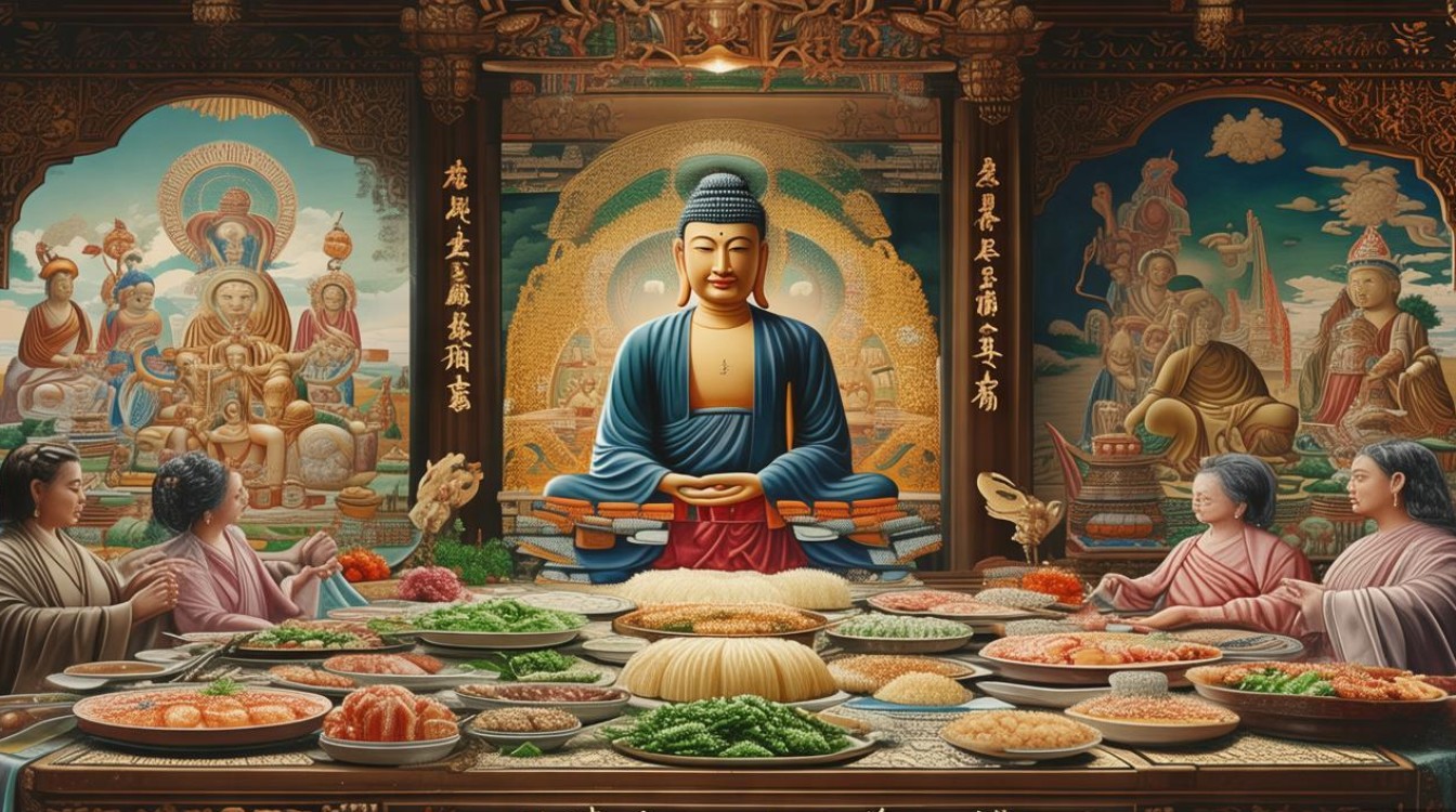 佛菩萨供斋饭
