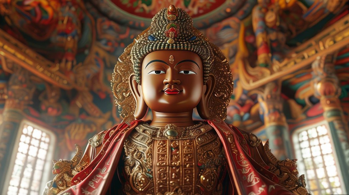 寺庙阿弥陀佛塑像