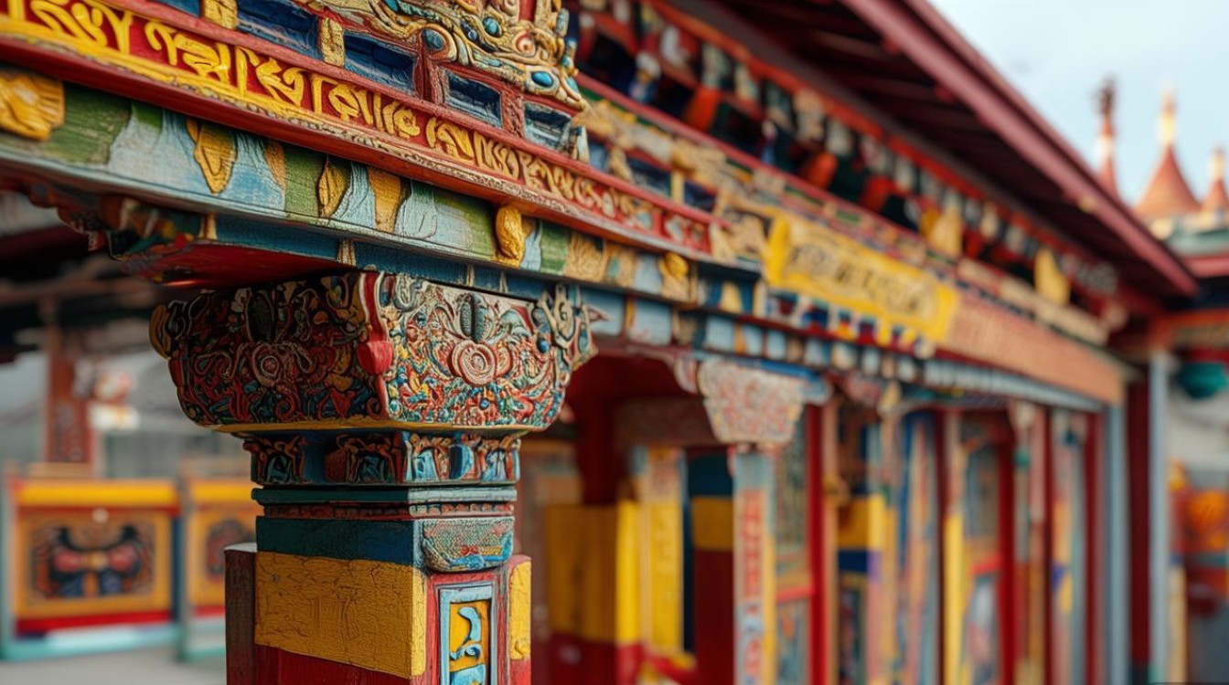 藏式黄教寺庙建筑牌坊