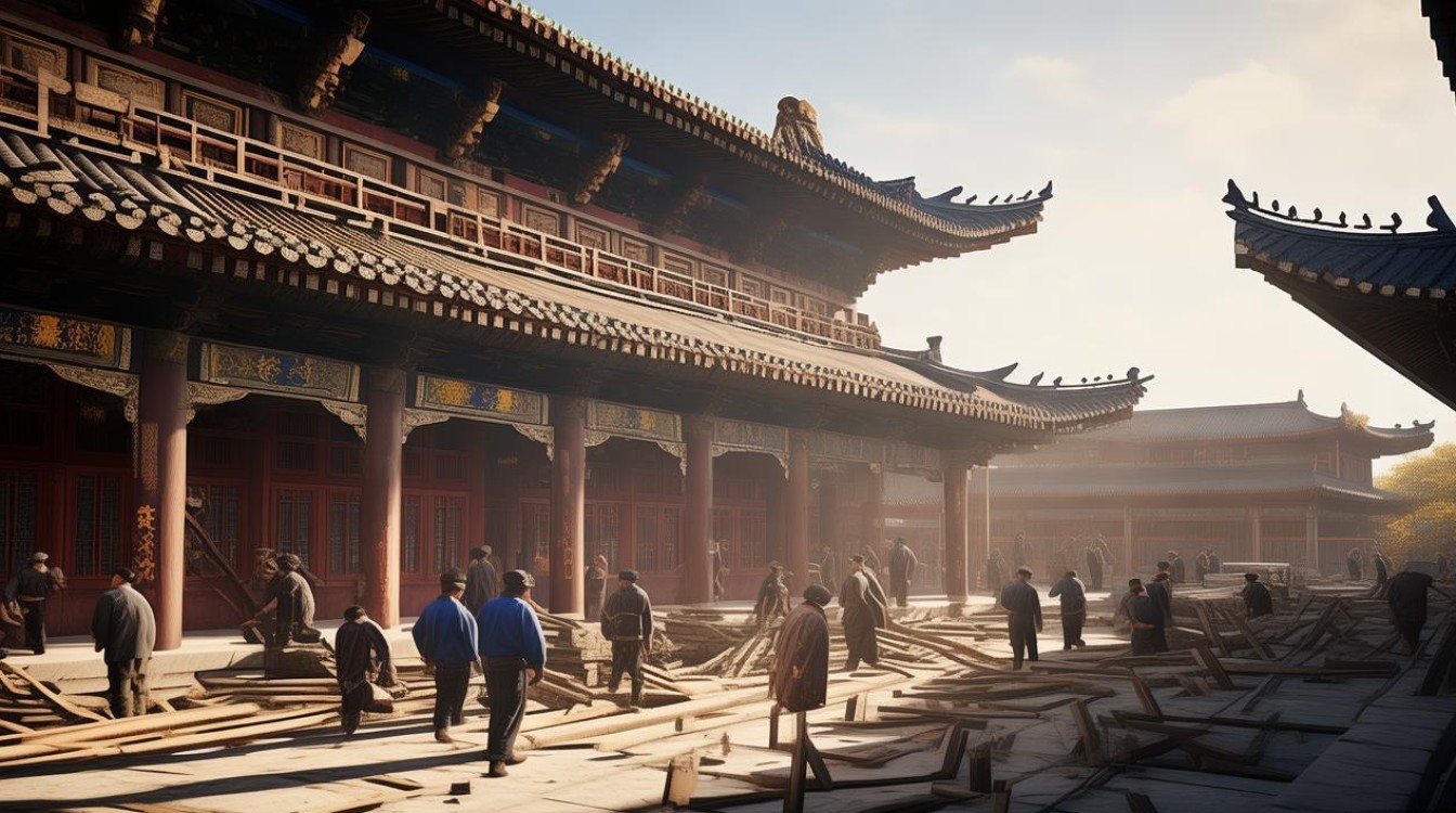 开封 寺庙 建设中
