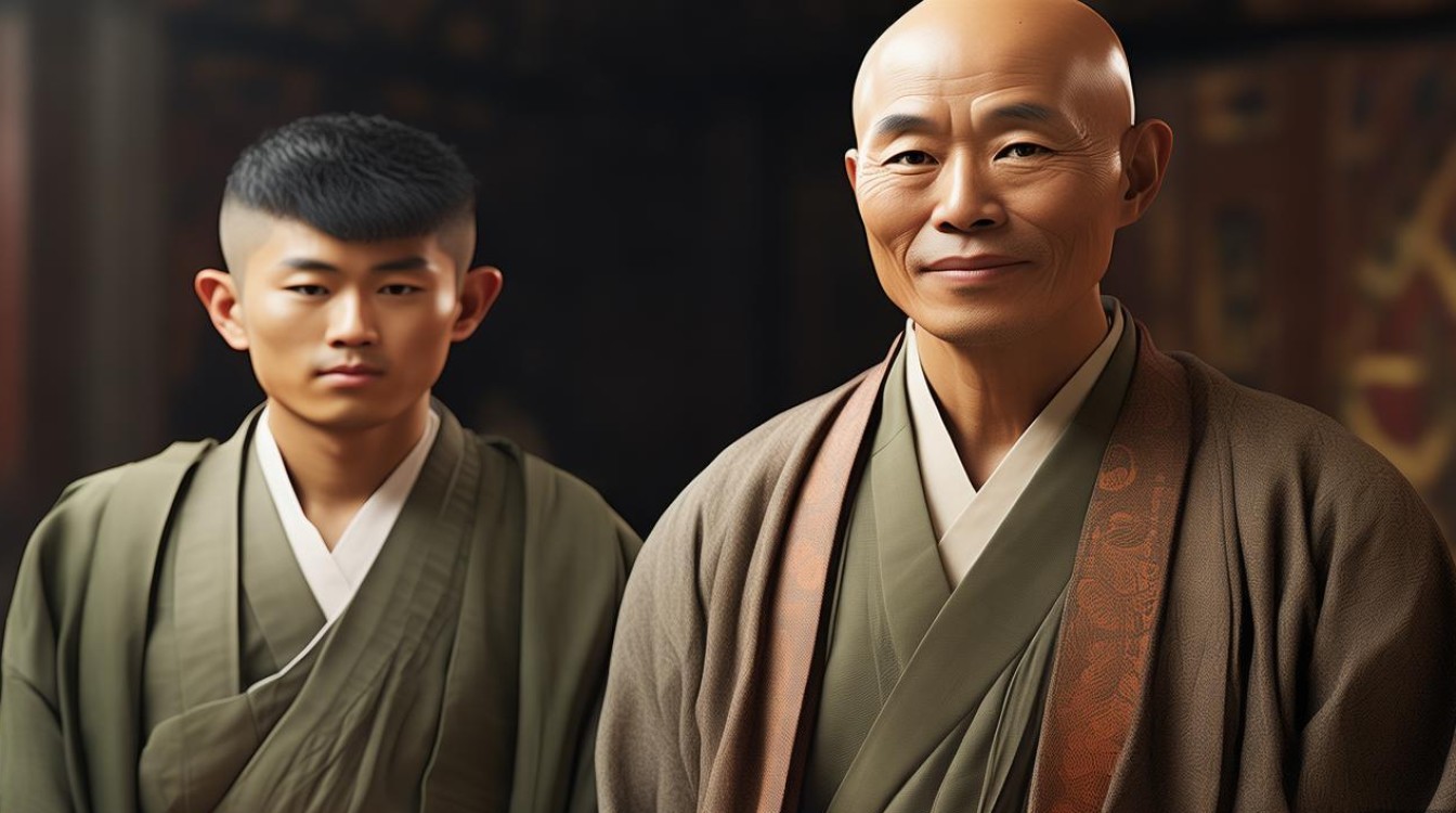 学诚法师和侍者
