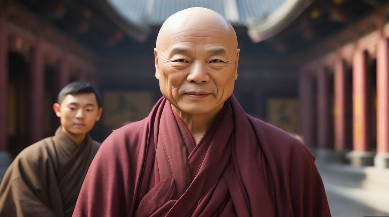 学诚法师和侍者