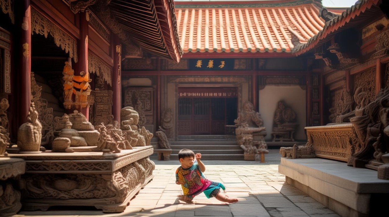 广东住在寺庙里儿童