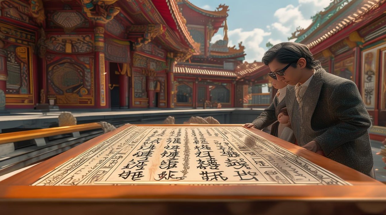 祖先在寺庙设立牌位