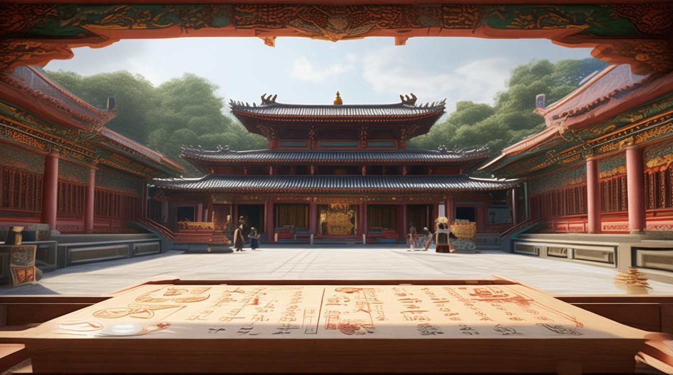 祖先在寺庙设立牌位