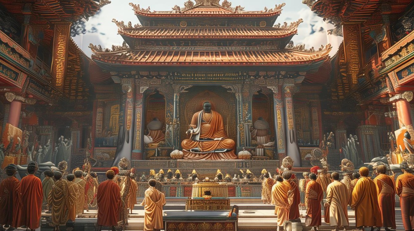 布置寺庙论佛会