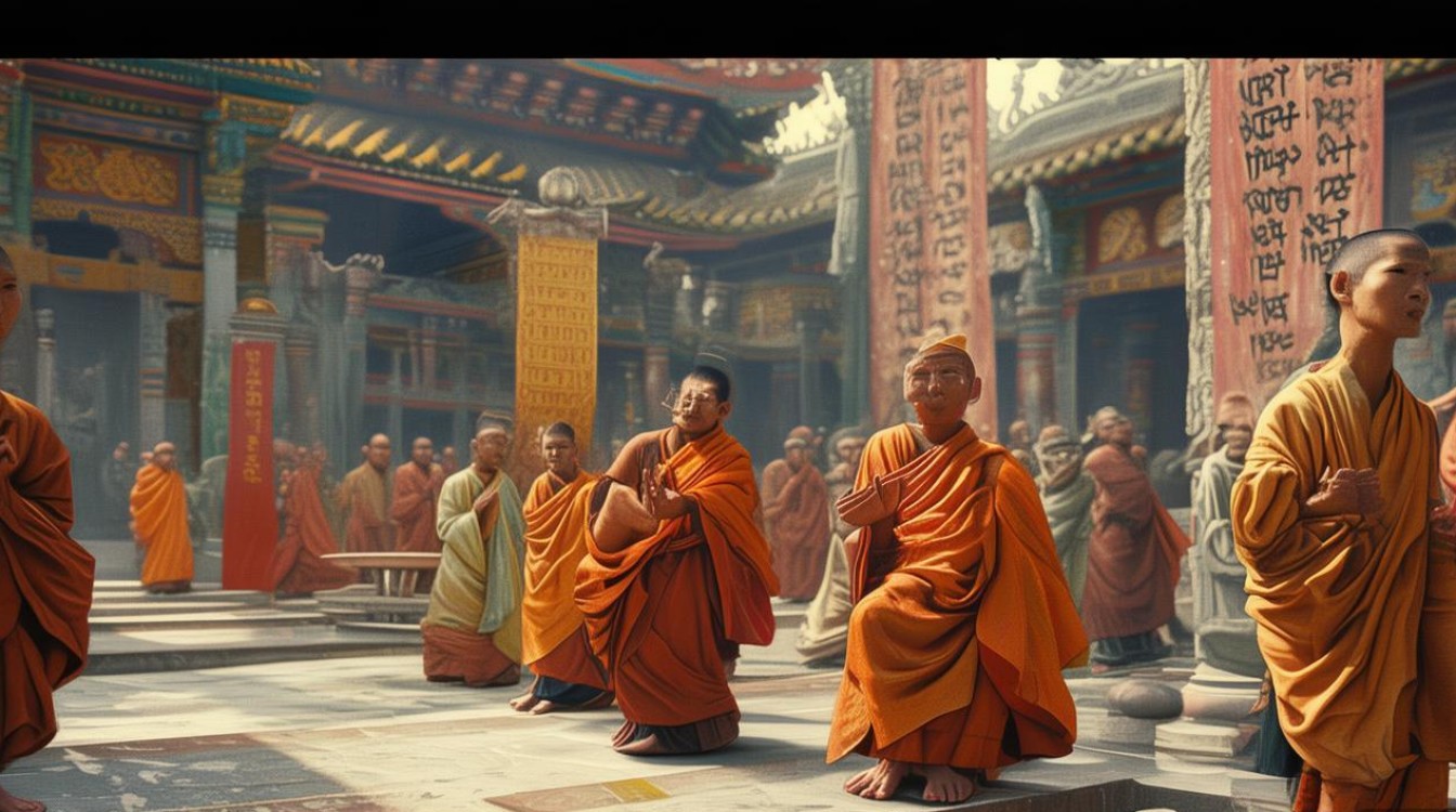 寺庙念诵大悲咒