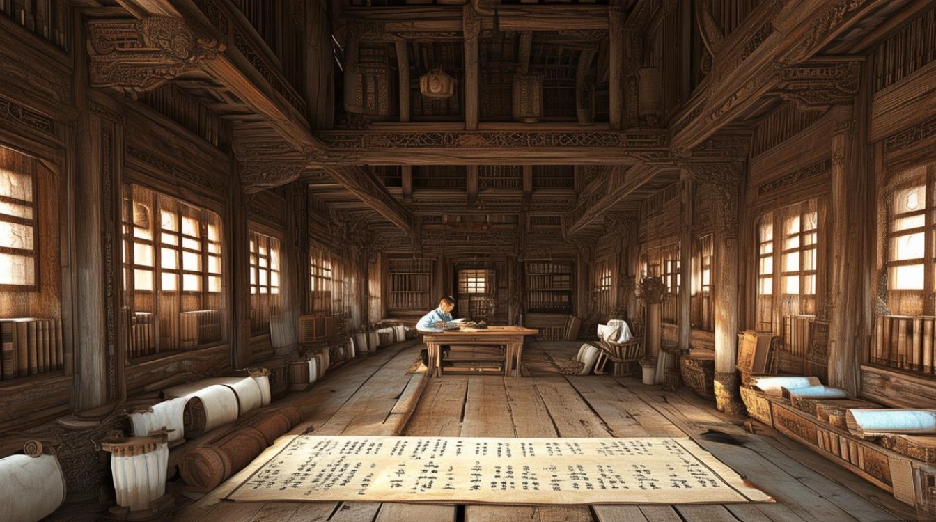 形容寺庙图书馆