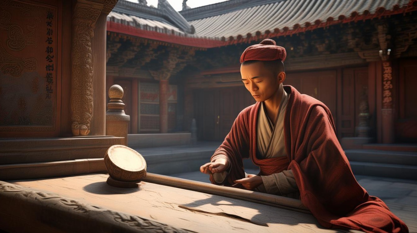 楞严经寺庙木鱼唱诵