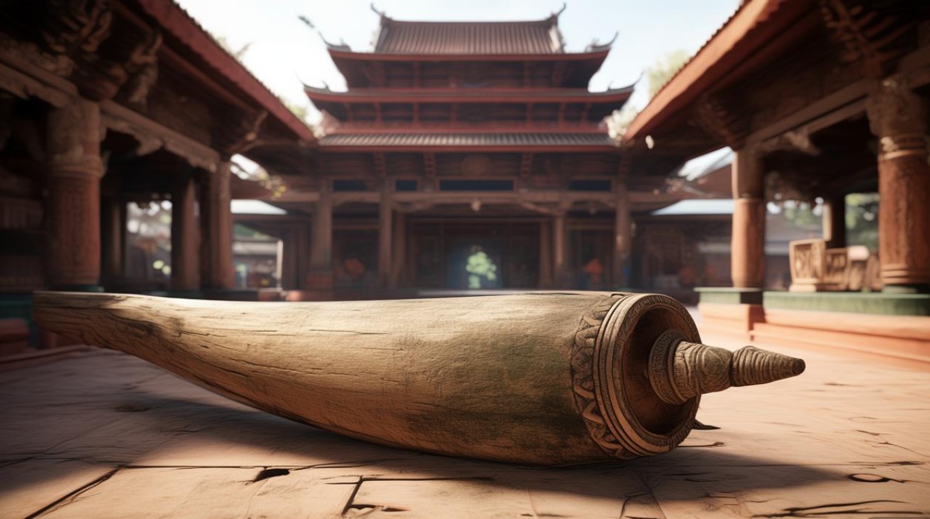寺庙的木鱼摆向