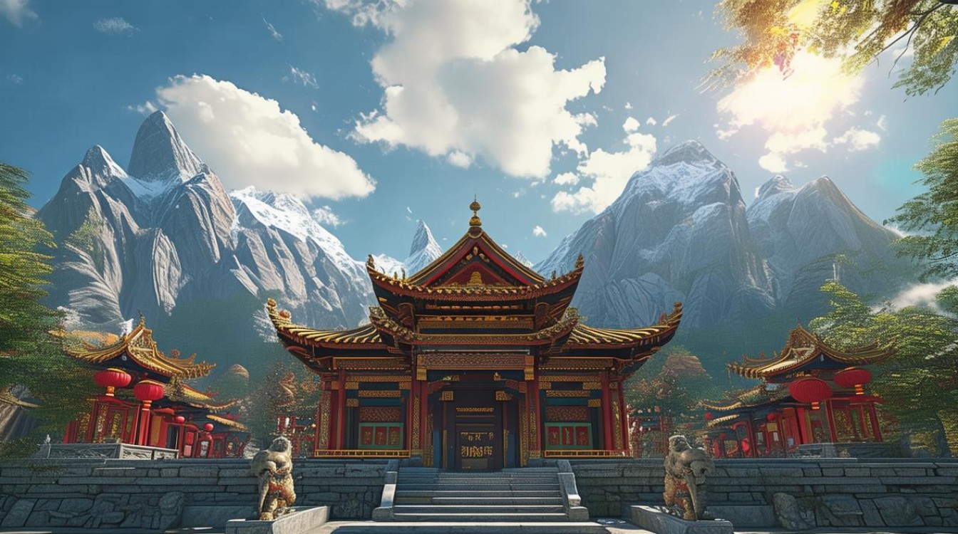 两山相连的寺庙