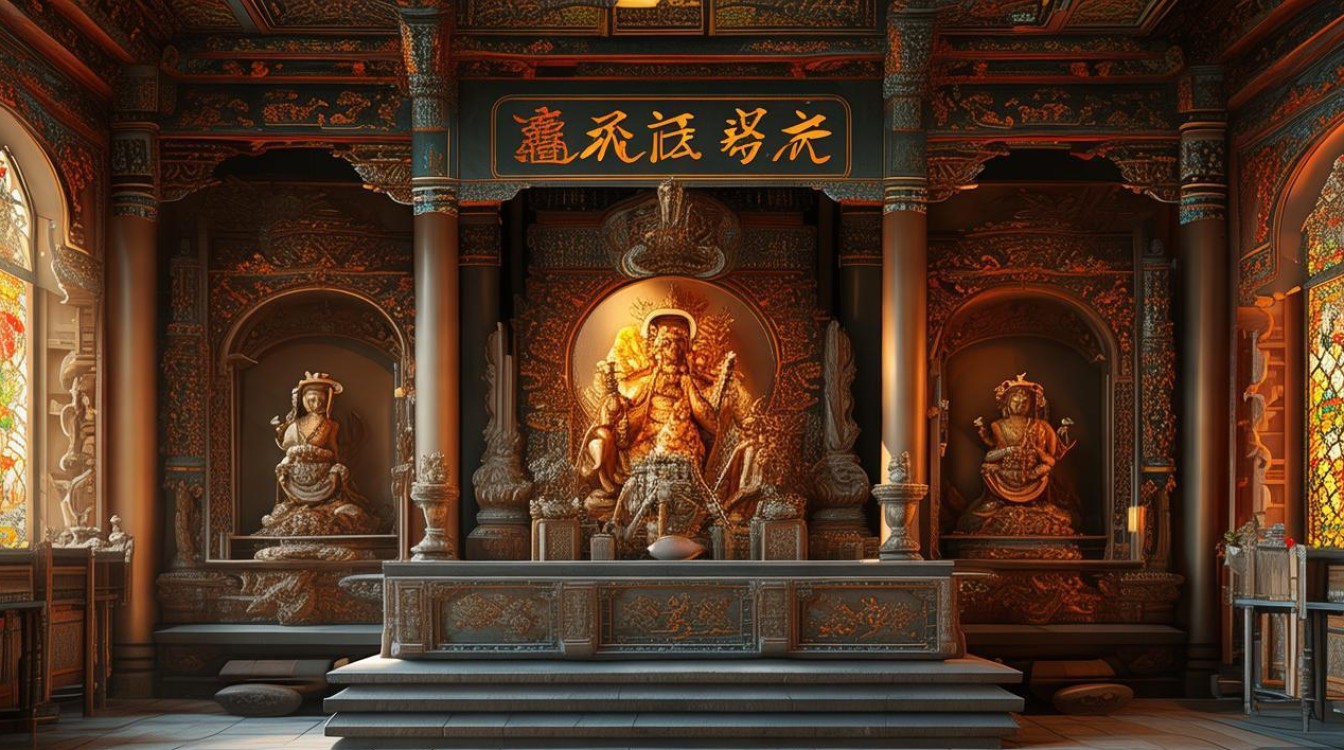 寺庙天王殿内景