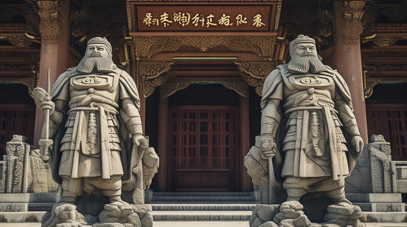 寺庙门口哼哈二将