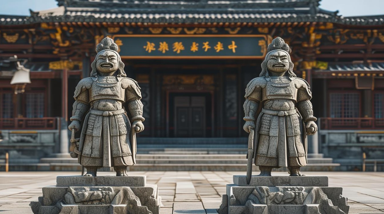 寺庙门口哼哈二将