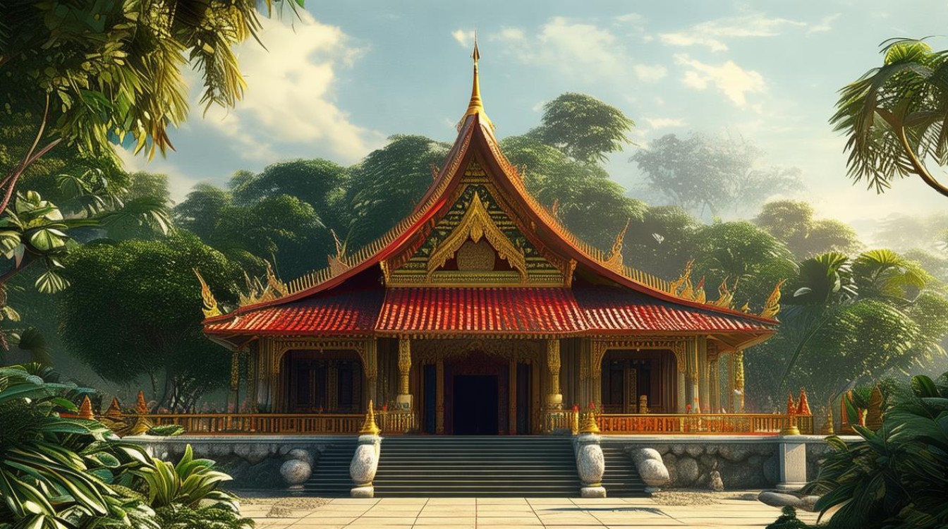 西双版纳法住寺庙