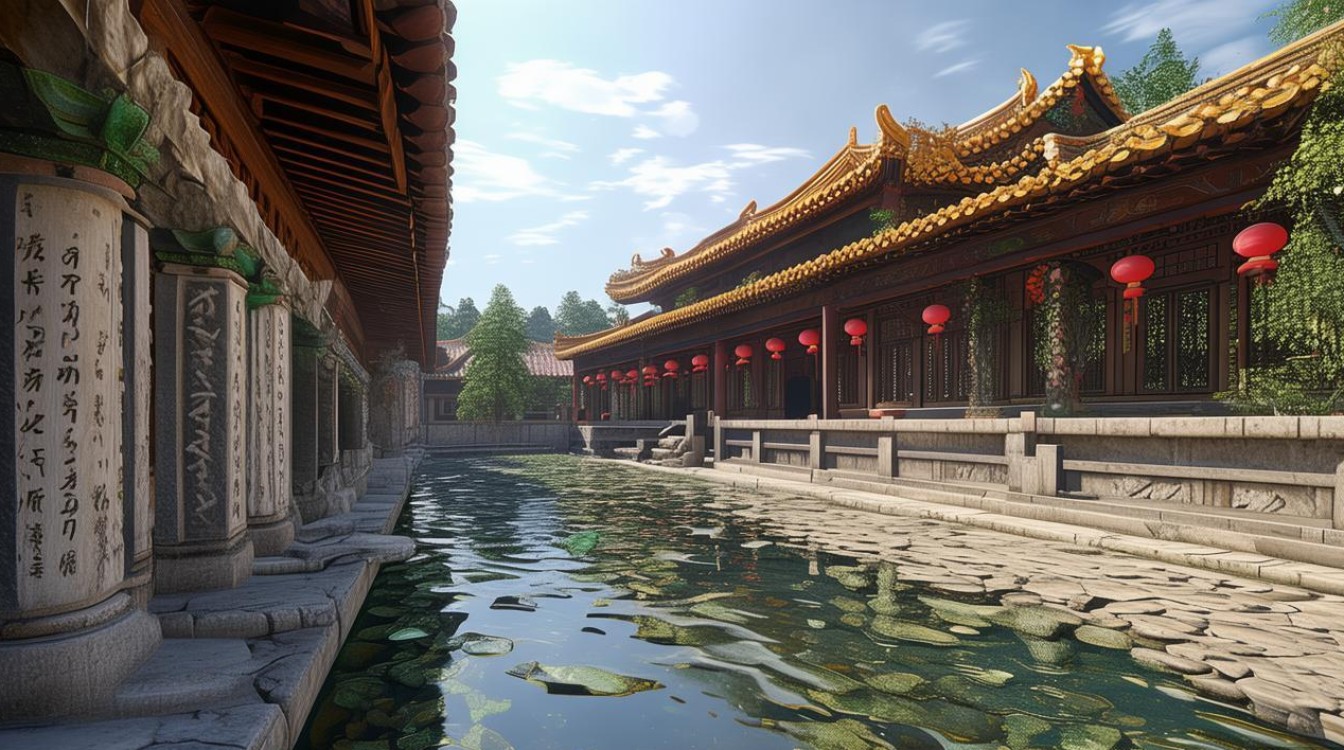 九华山古老寺庙