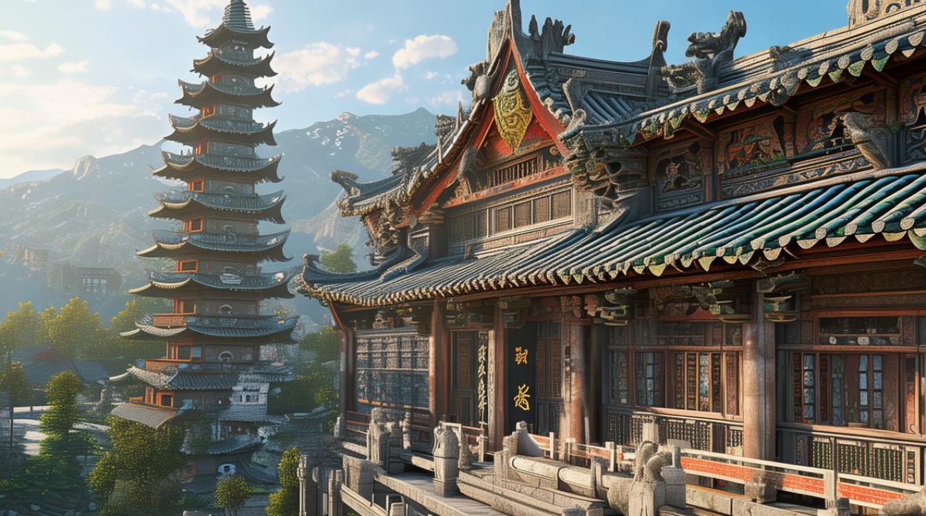 吕梁有塔的寺庙