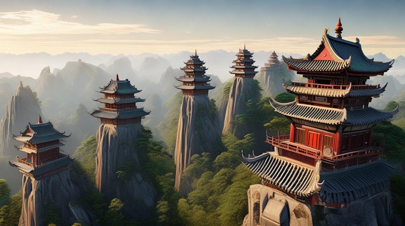 中国那些寺庙在山顶