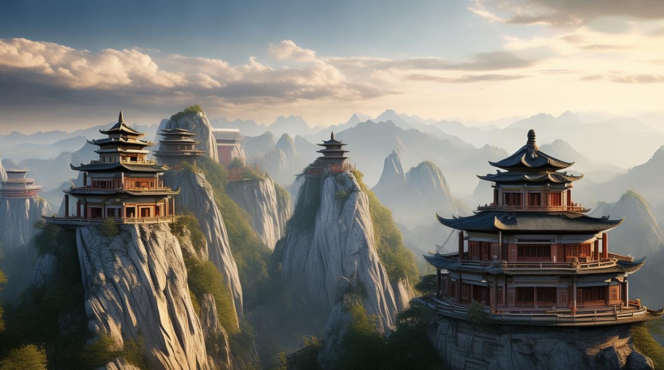 中国那些寺庙在山顶