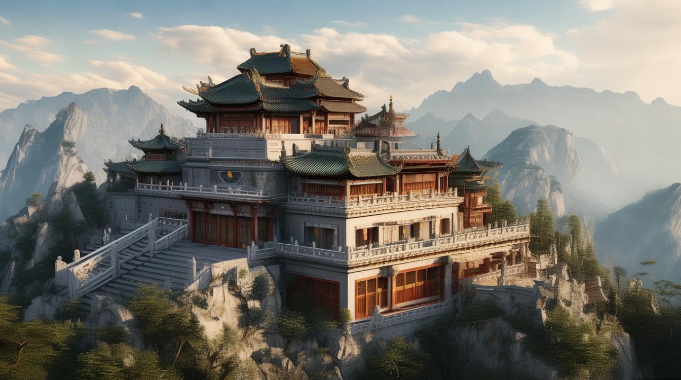 中国那些寺庙在山顶