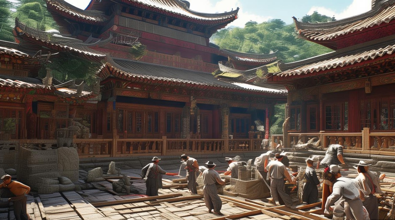 九华山寺庙建设