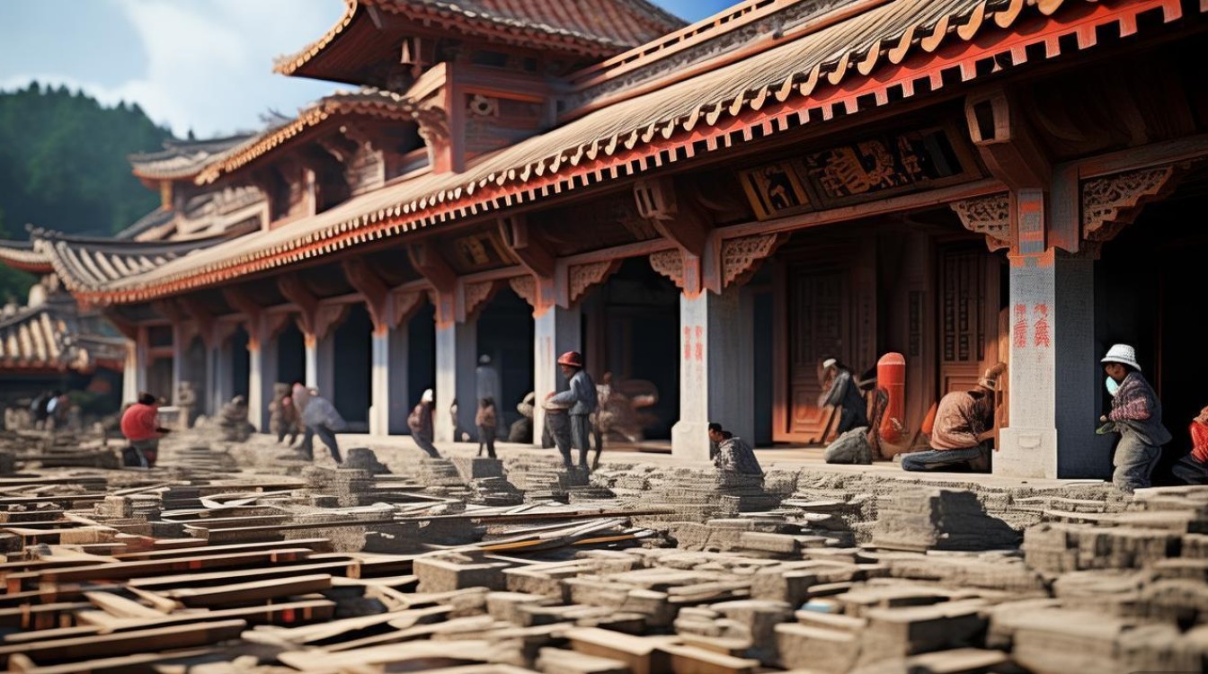 九华山寺庙建设