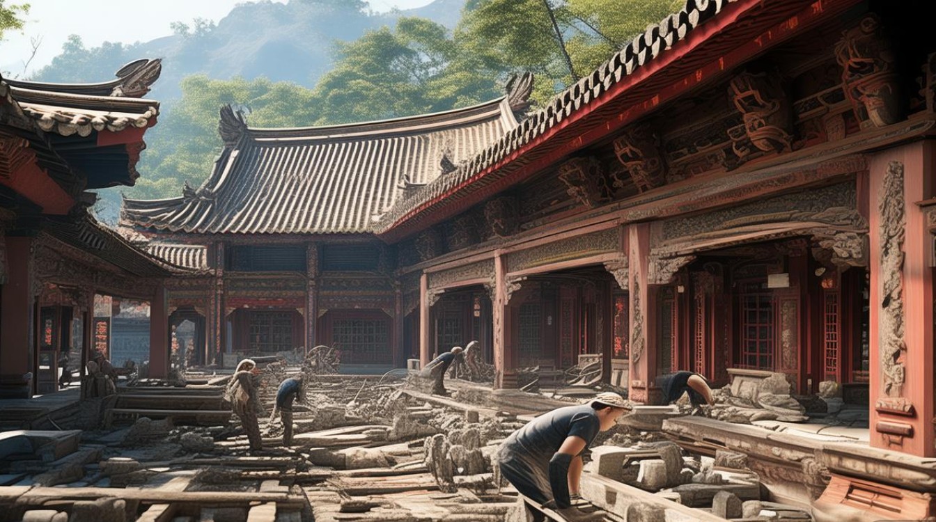 九华山寺庙建设