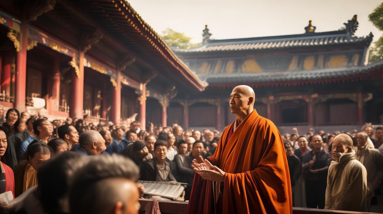 普陀山寺庙讲经