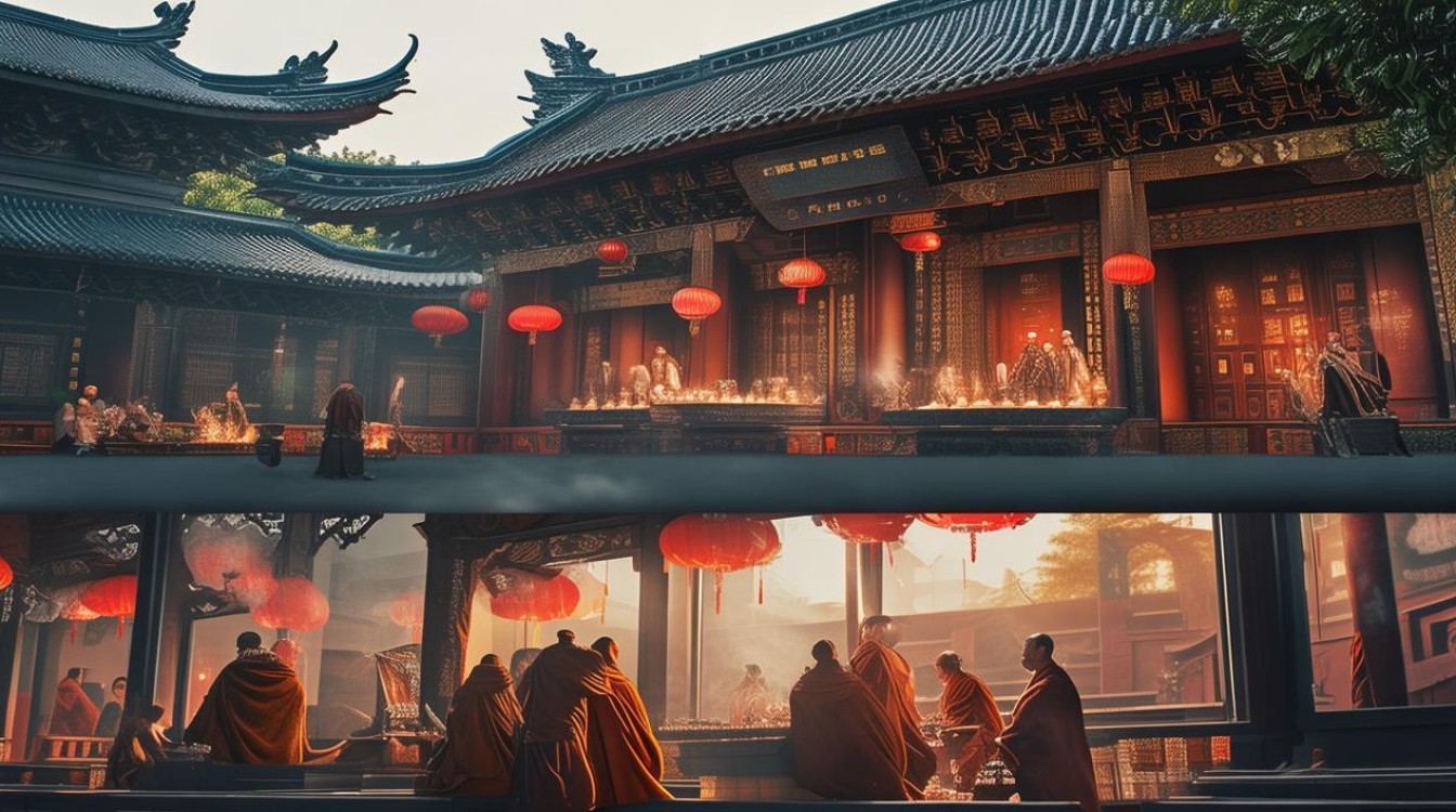 台湾寺庙早晚课视频