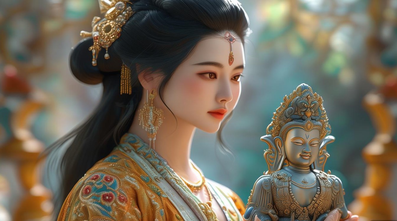 女带文殊菩萨