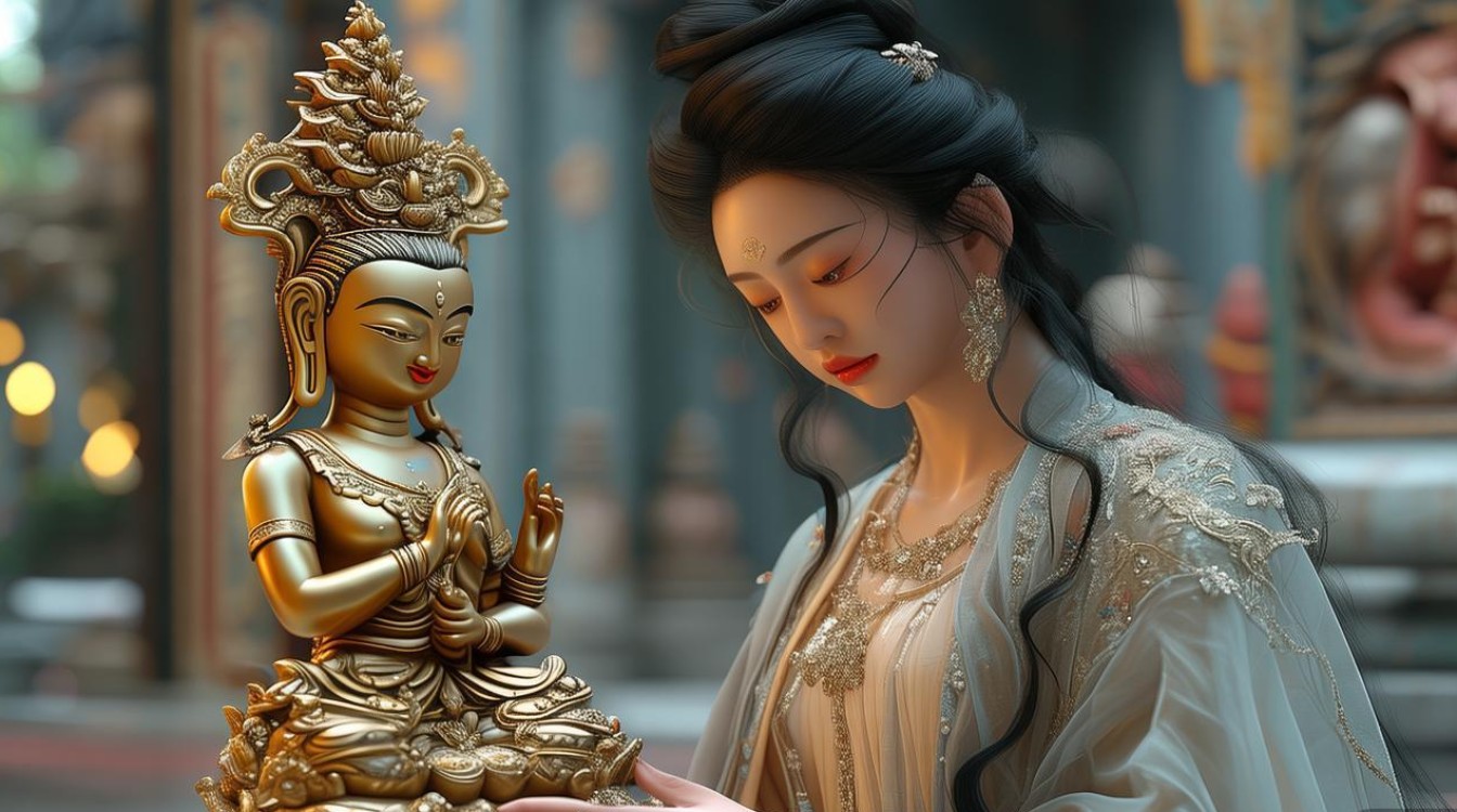女带文殊菩萨