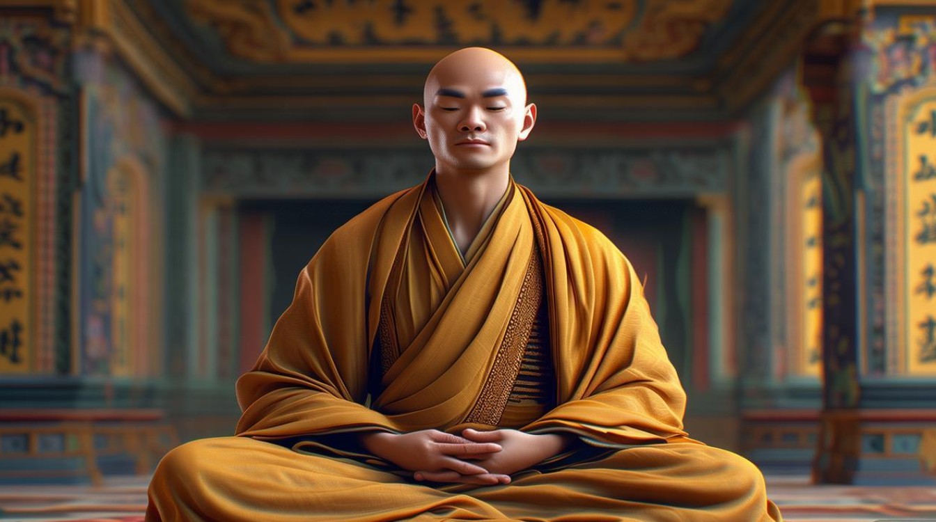 法师心里只有佛号