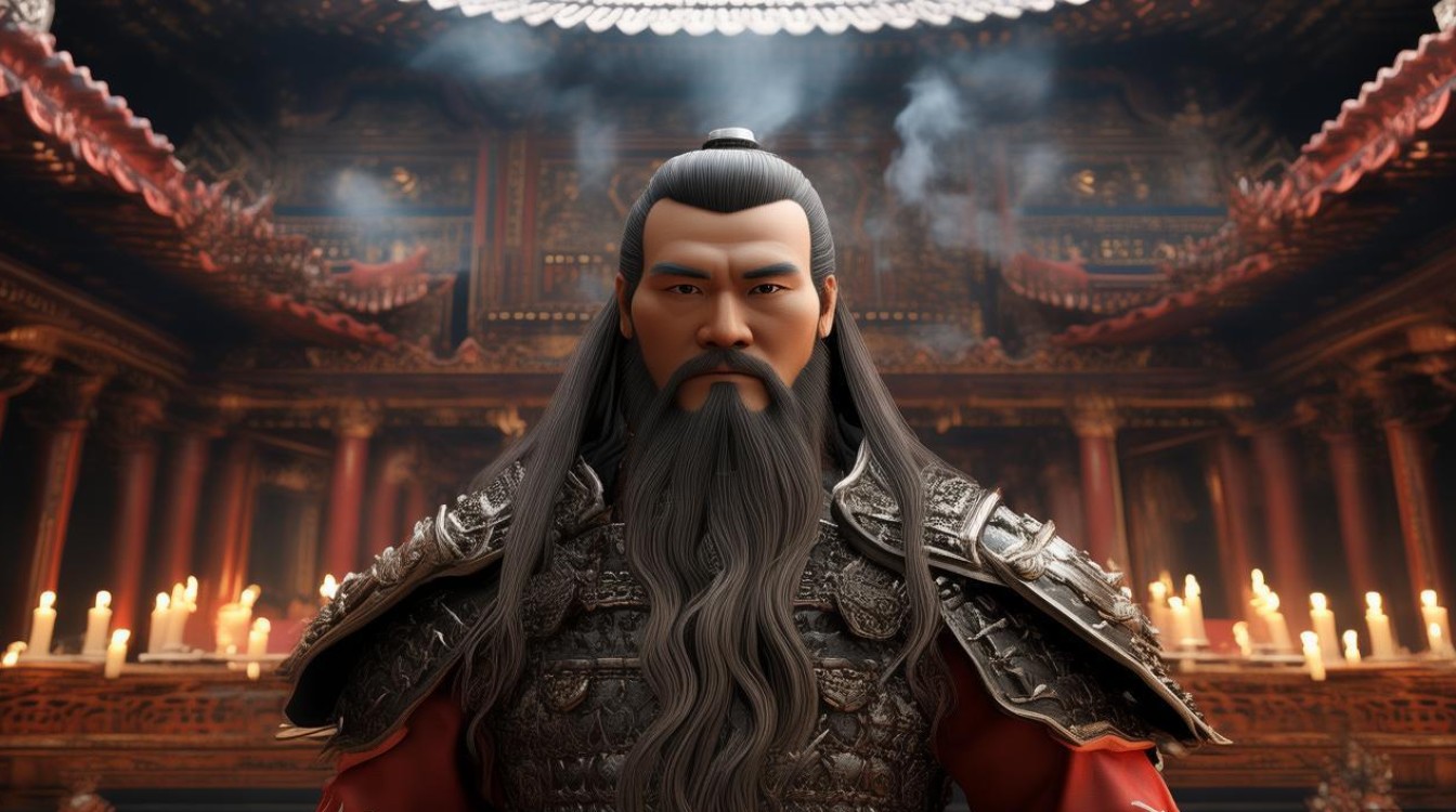 寺庙里的关羽图片