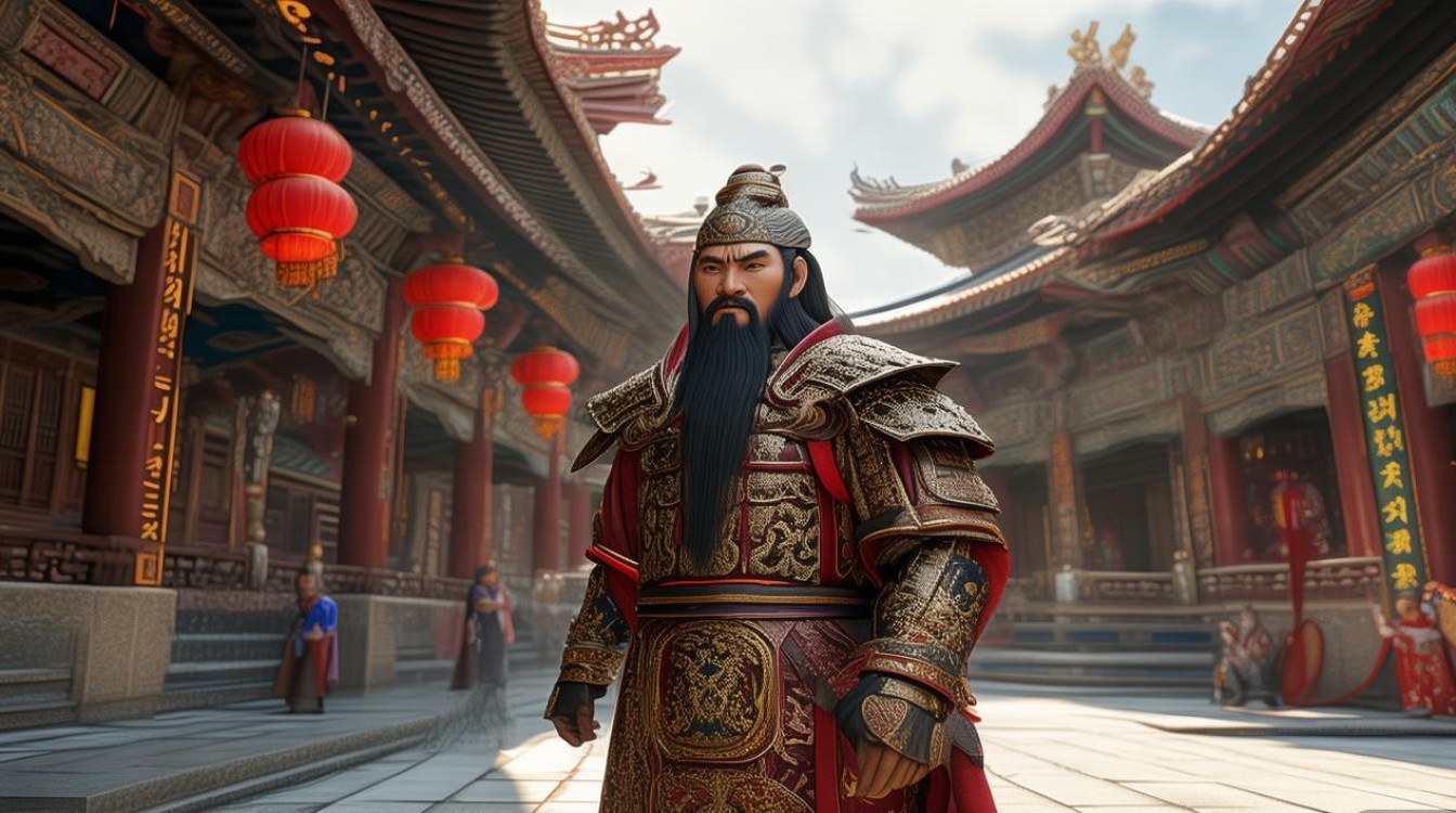寺庙里的关羽图片